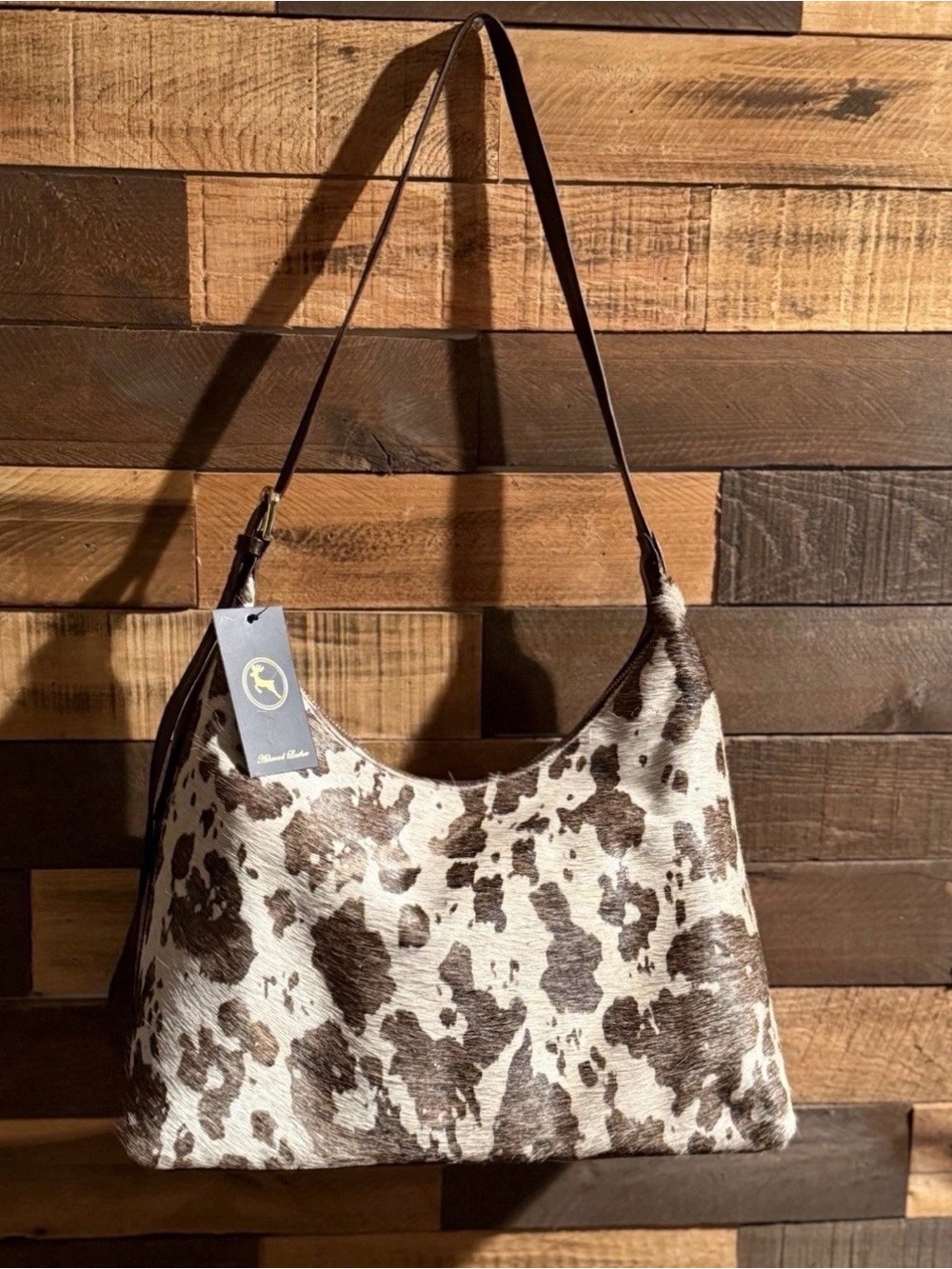 Ashwood Cowhide Leather Hobo / Slouch Bag Large New With Tags Adjustable Straps